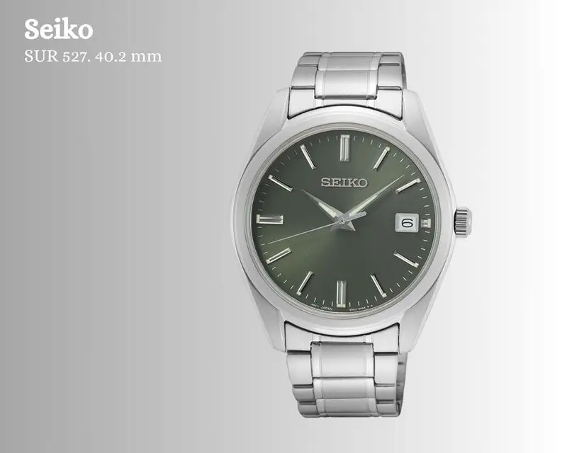 Reloj Seiko acero y esfera verde